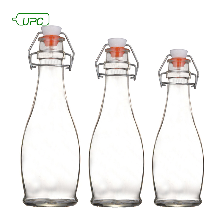 Promotional 350Ml sealed clear heat-resistant glass drinking bottle