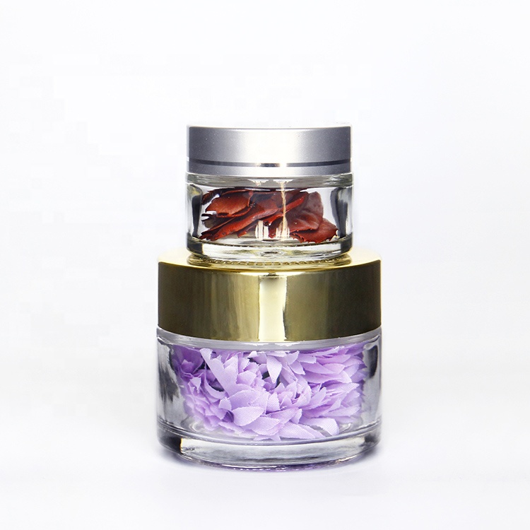 Promotional Wholesale Packaging Glass Jars 30g 50g Glass Cream Cosmetic Balm Jars