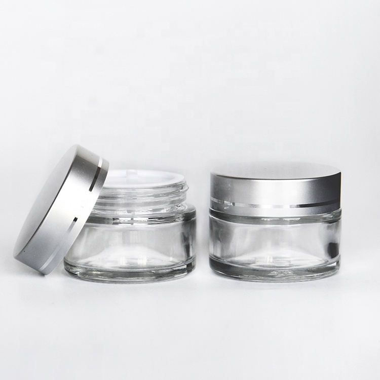 Promotional Wholesale Packaging Glass Jars 30g 50g Glass Cream Cosmetic Balm Jars