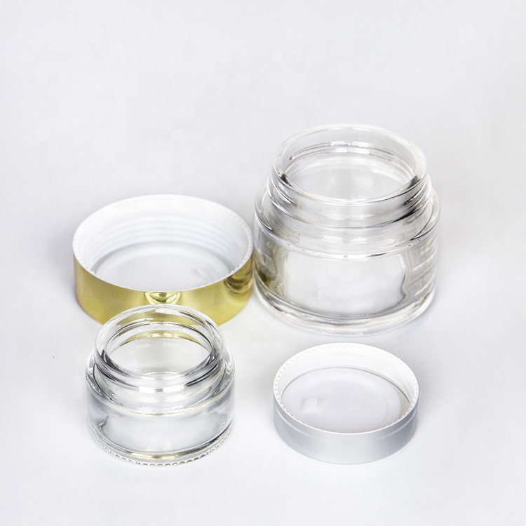 Promotional Wholesale Packaging Glass Jars 30g 50g Glass Cream Cosmetic Balm Jars