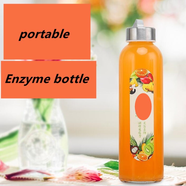 Promotional customized logo Glass drink wine bottle with lid
