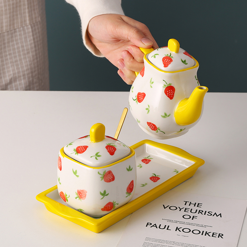 Promotional top quality Hand Painted porcelain jar ceramics kitchen luxury modern spice jar