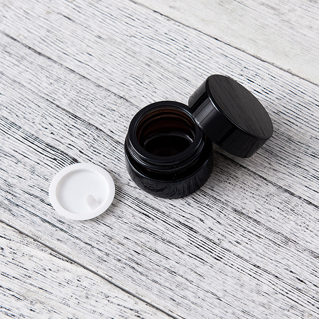Provide Cosmetic Sample 5g 15g 30g 50g 100g Frosted glass Jar With Bamboo Cap