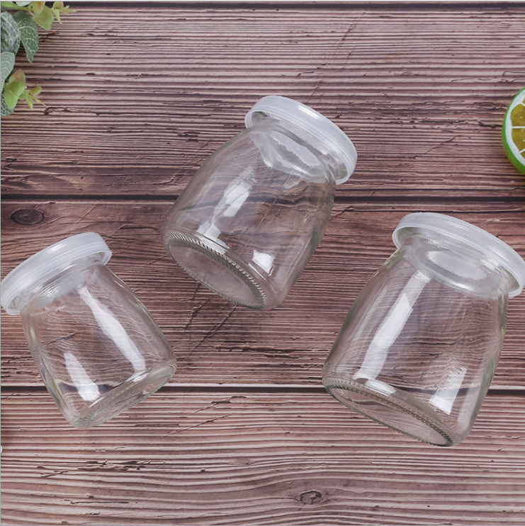 Pudding glass bottle with cork/100ml-200ml clear pudding glass bottle with cork/glass bottles with cork lid pudding glass jars