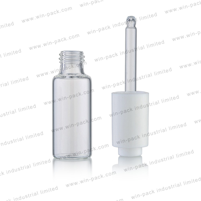 Pump Dropper Glass Bottle Tube Color Bottle Amber Transparent Clear Glass with Press Dropper 5ml 10ml 12ml Customized