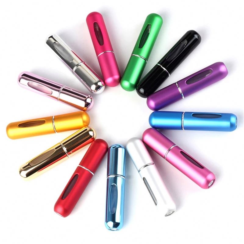 Pump Lady Mini Portable Atomizer Bottle Travel Refillable Perfume Spray Scent Pump 5ML 8ML 10ML