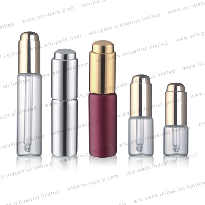 Pump dropper glass 3ml 5ml 8ml 10ml customized press button dropper glass tube