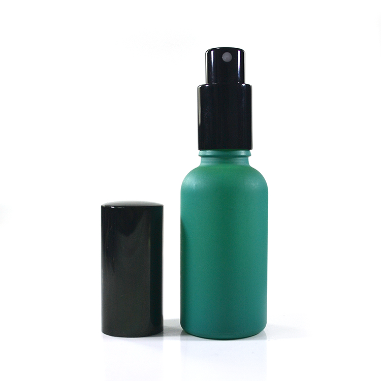 Pump sprayer sealing 1oz 30ml 50ml 100ml matte black white glass perfume spray bottle with mist cap