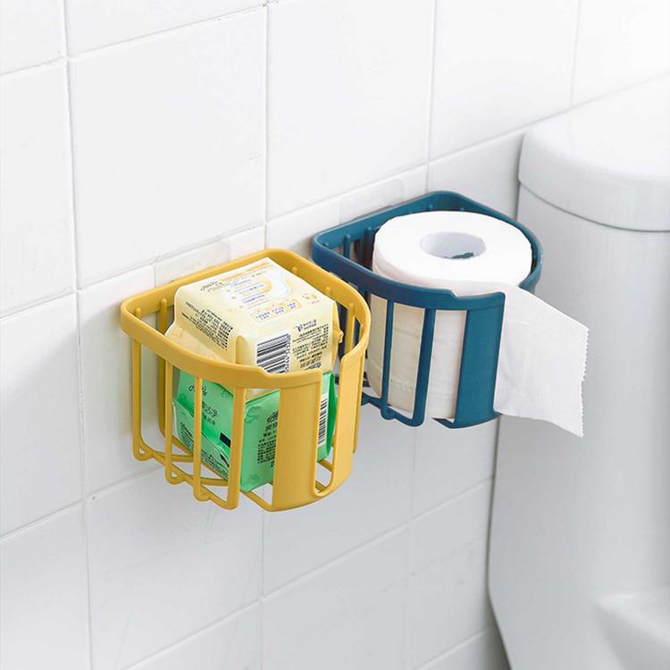 Punch-free toilet paper rack three colors toilet tissue box wall-mounted toilet rack roll paper box bathroom products