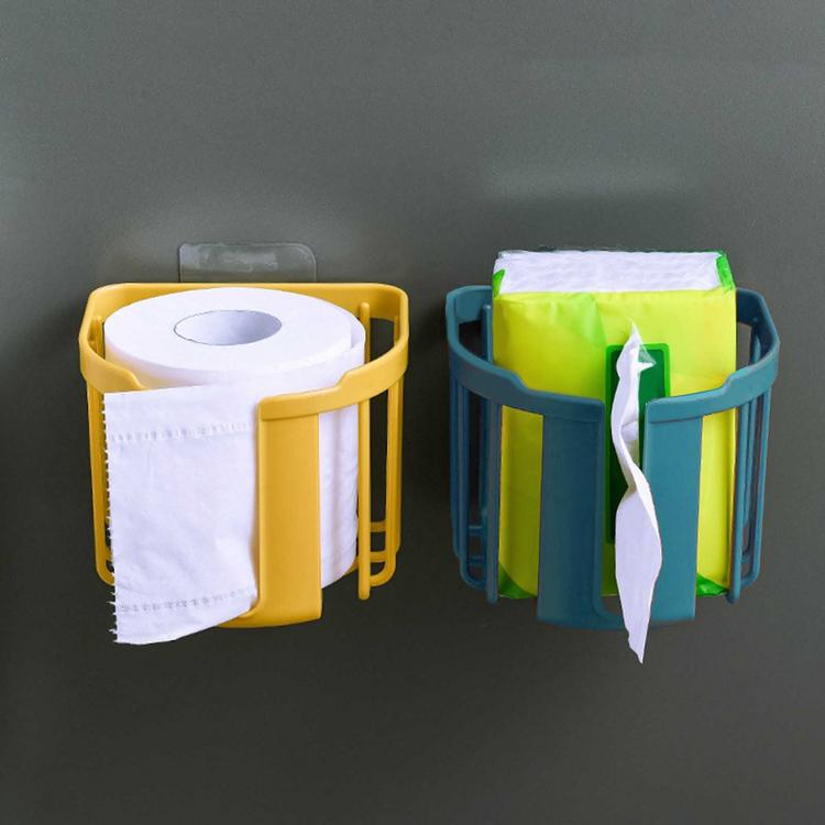 Punch-free toilet paper rack three colors toilet tissue box wall-mounted toilet rack roll paper box bathroom products
