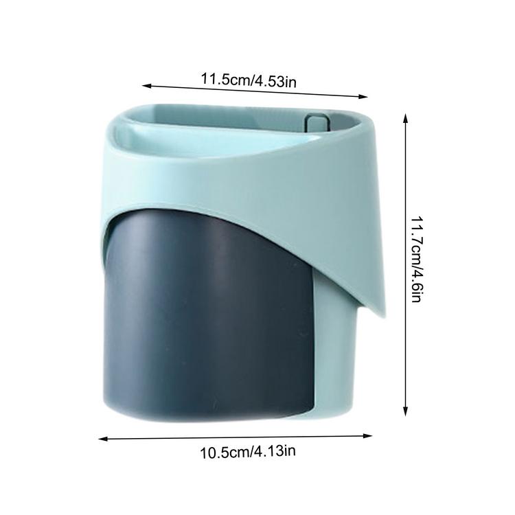 Punch-free wall hanging cup toothbrush rack bathroom supplies automatic toothpaste squeezing device set storage rack