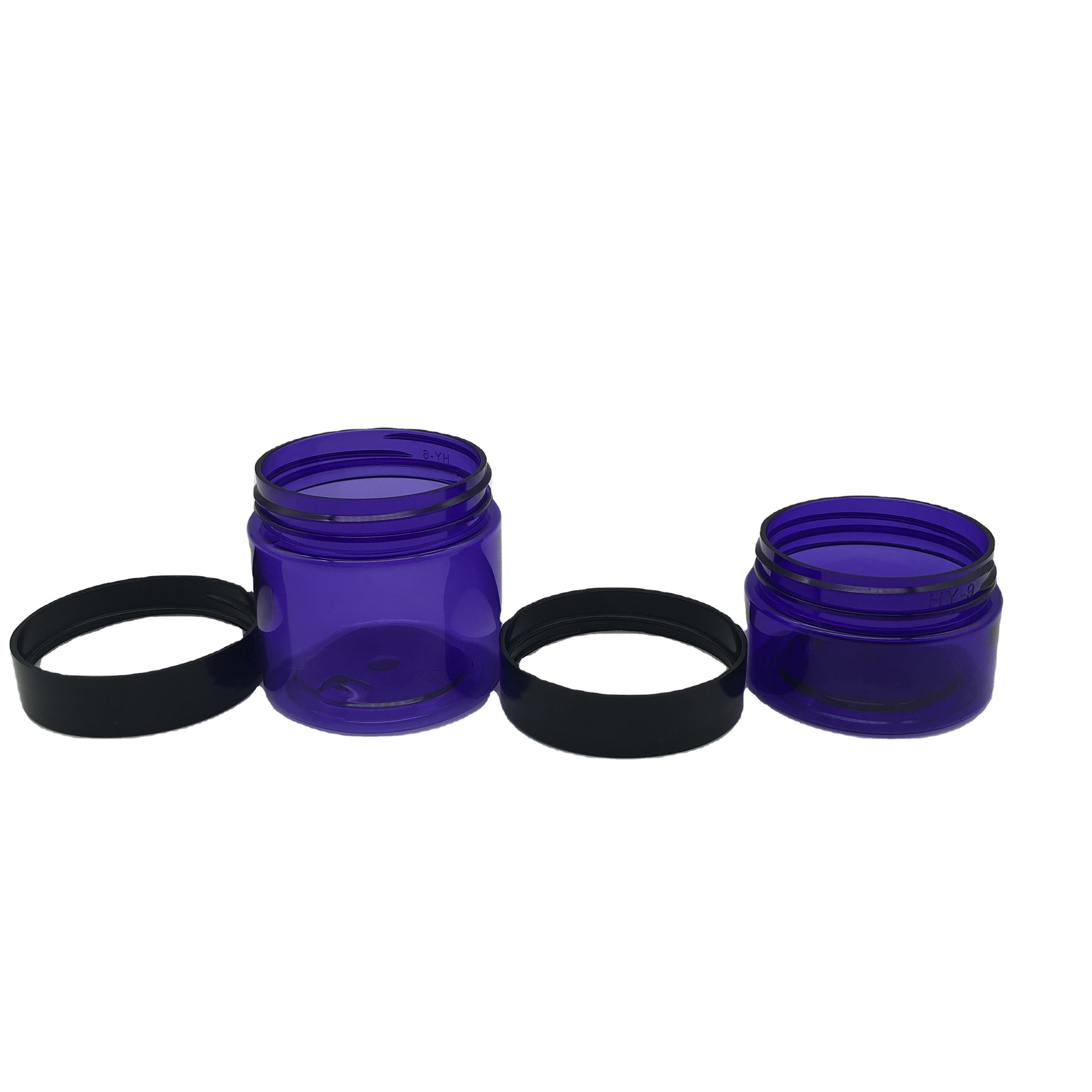 Purple Plastic Container Jars with Black Cap