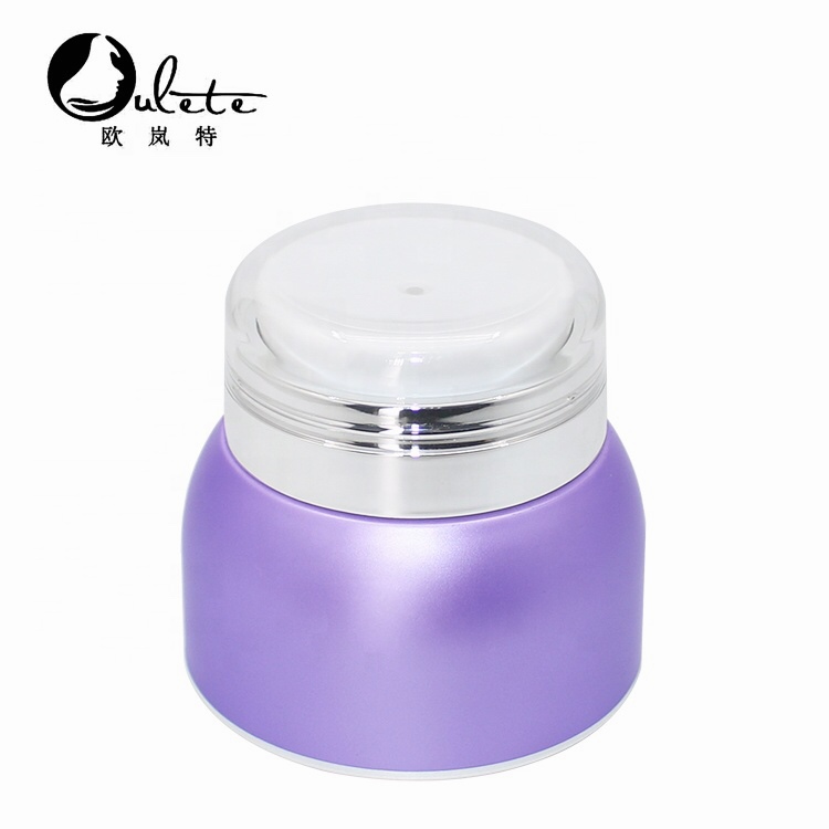 Purple single wall plastic airless pump bottle cosmetic airless pump jar 30ml 50ml