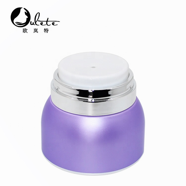 Purple single wall plastic airless pump bottle cosmetic airless pump jar 30ml 50ml