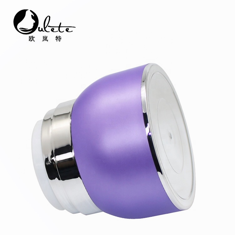 Purple single wall plastic airless pump bottle cosmetic airless pump jar 30ml 50ml