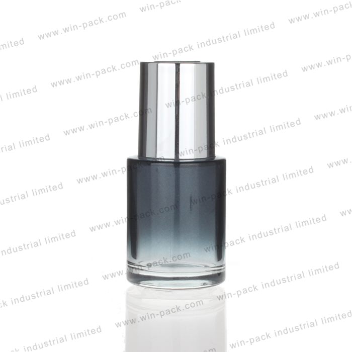 Push Dropper Serum Bottle Cosmetic 30ml Flat Shoulder Glass Luxury Essential Oil Screen Printing Personal Care