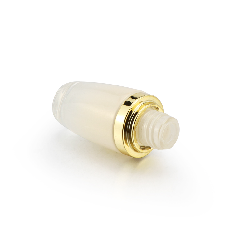 Push button essential oil bottle 15ml 20ml 50ml gold glass eye face serum dropper bottle for sale
