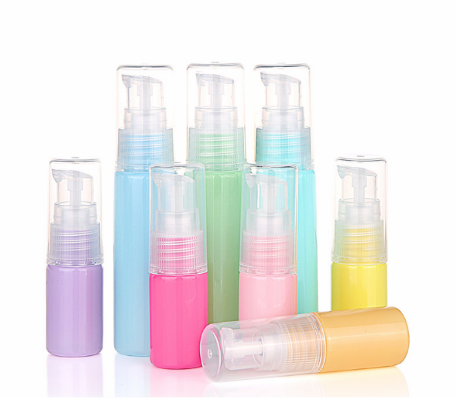 Push-type cosmetics with empty transparent plastic liquid hand sanitizer lotion pump dropper bottle