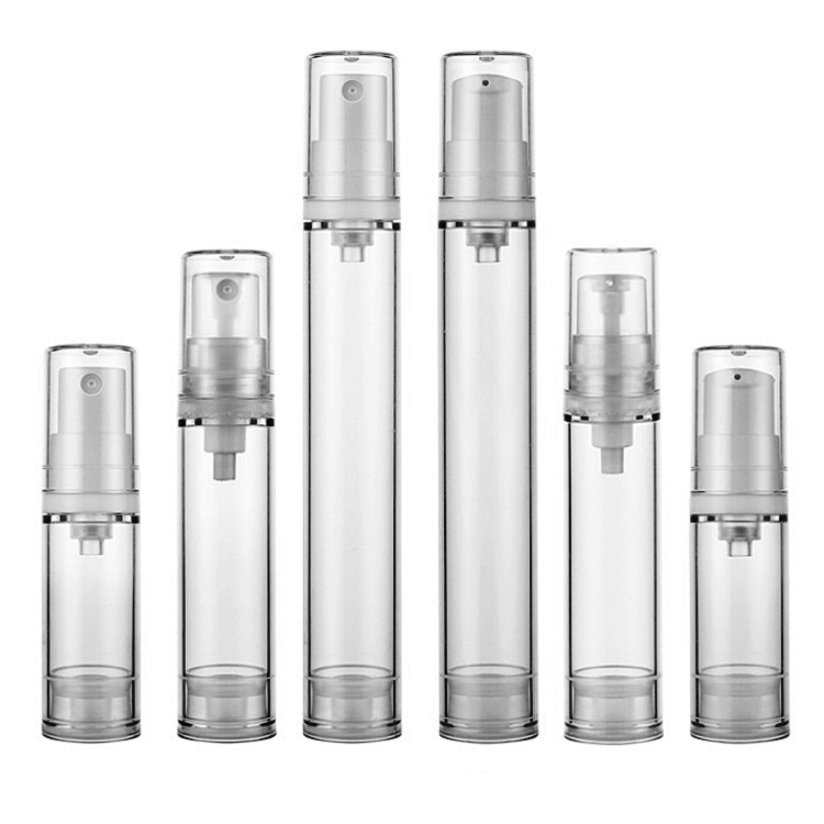 Push-type cosmetics with empty transparent plastic liquid hand sanitizer lotion pump dropper bottle