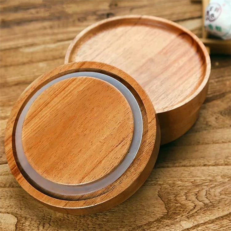 Pyrex glass Storage Canister Airtight Canister With Acacia Wood Lid