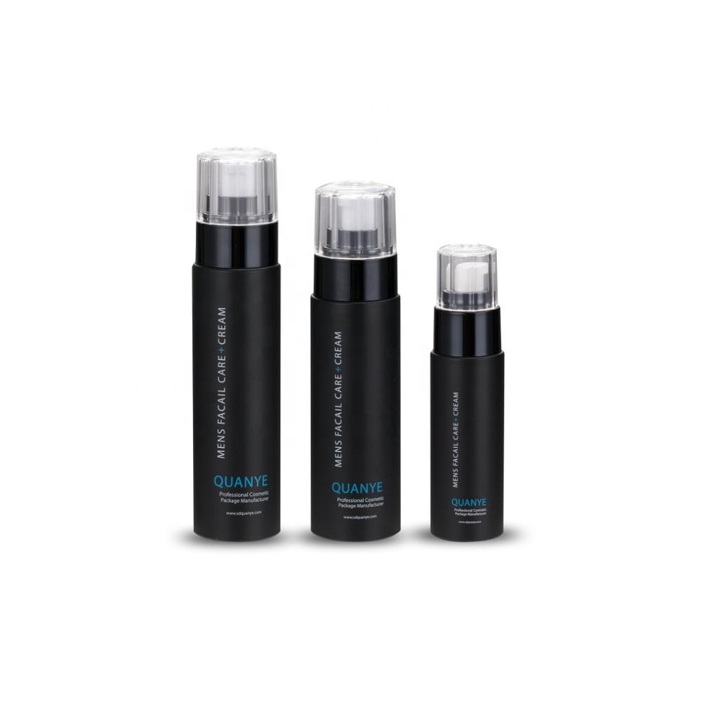 (QY-SET-002) 2020 New Set Black Color Plastic cosmetic jar/bottle set package