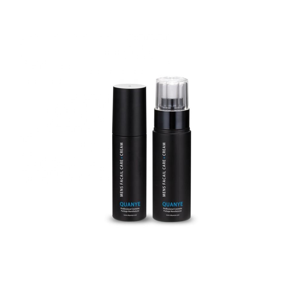 (QY-SET-002) 2020 New Set Black Color Plastic cosmetic jar/bottle set package