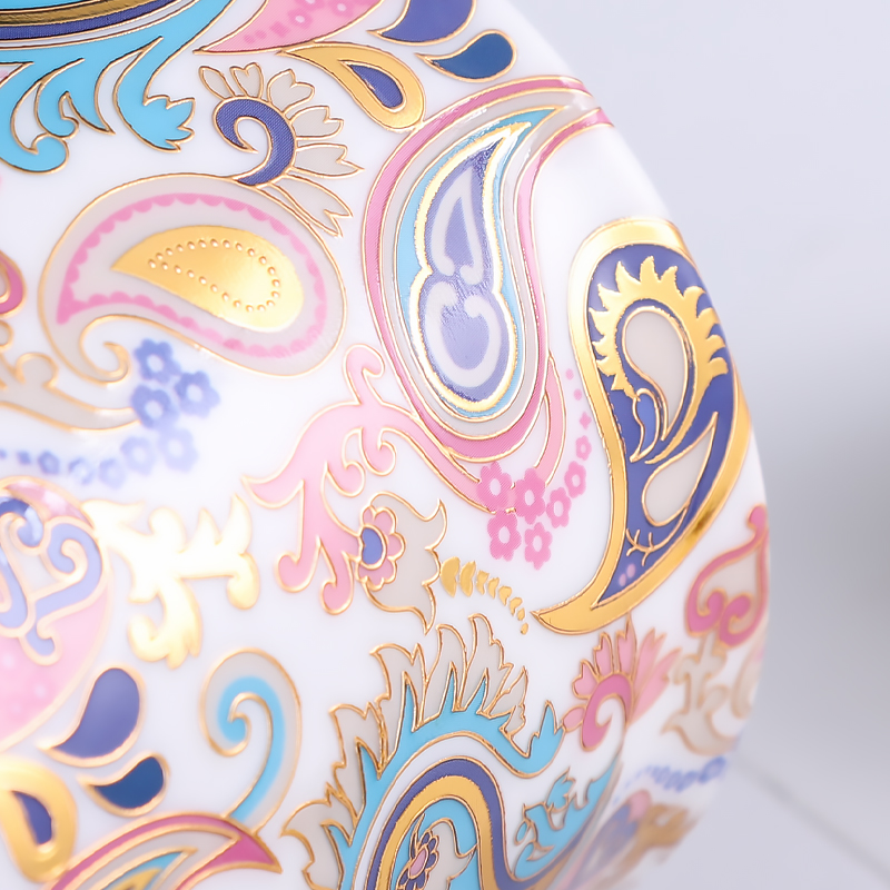 QYD 7pcs Porcelain small ceramic wholesale airtight food spice jar gold Mickey lid kavanoz storage bottles & jars containers