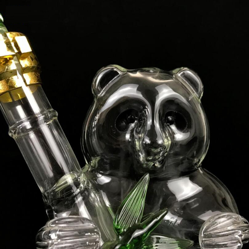 QiAOQi 2020 Hot Sale 500ml panda Glass Bottle Wholesale Clear Gun Shape Glass Decanter Glass Ginseng Wine