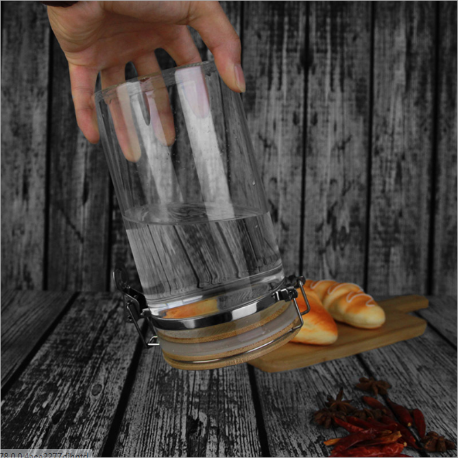 Quality Clear Food Container Decorative borosilicate Storage Glass Jar with Lids