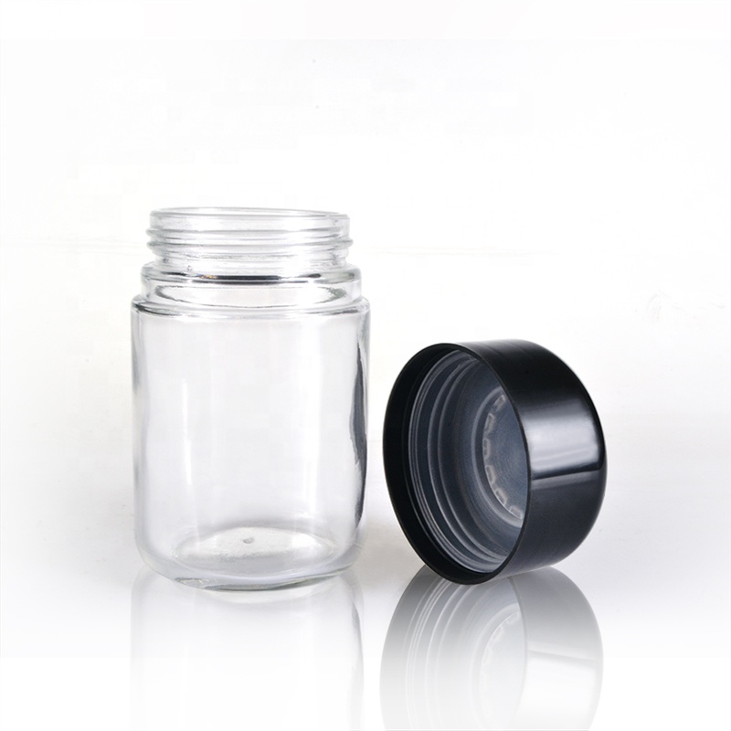 Quality cosmetic packaging eye cream container 5g 10g 15g 30g 50g 100g clear glass cream jar with childproof lids