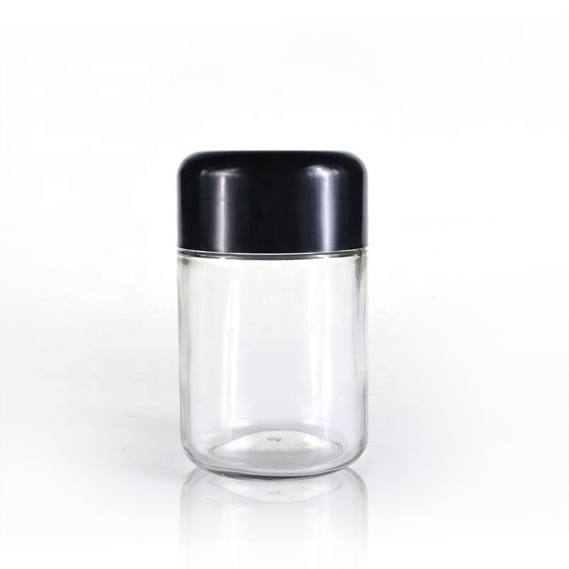 Quality cosmetic packaging eye cream container 5g 10g 15g 30g 50g 100g clear glass cream jar with childproof lids