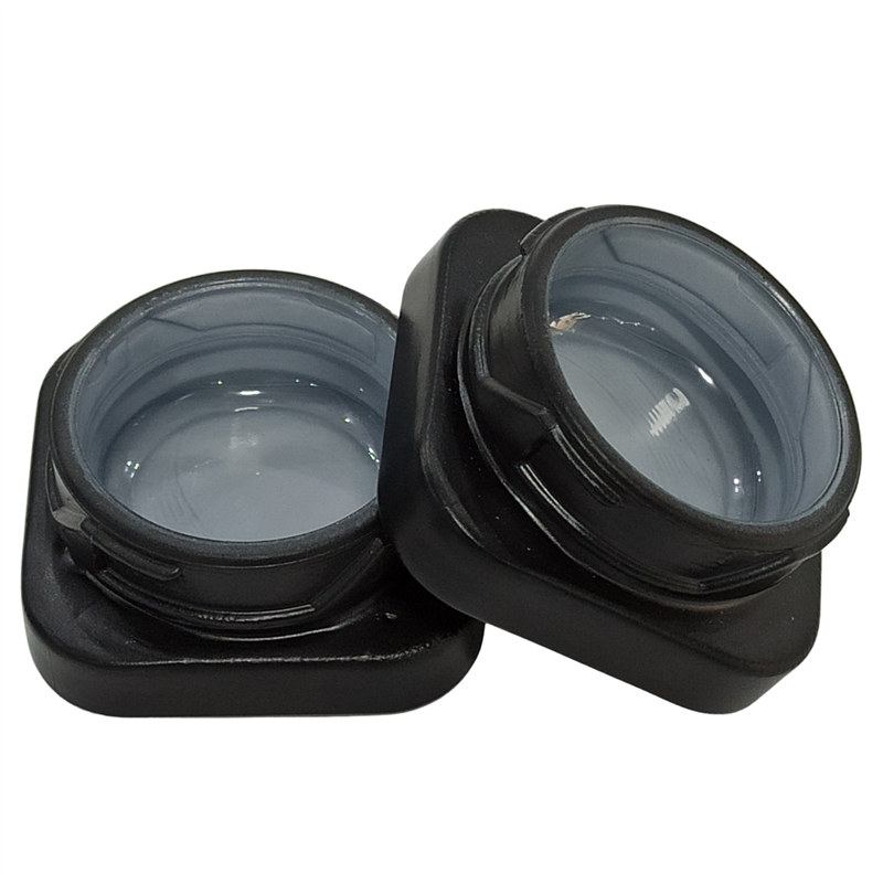 Qube 5ML 7ml 9ml Square Premium Glass Concentrate Jar Clear Glass jar with Child Safe Lid