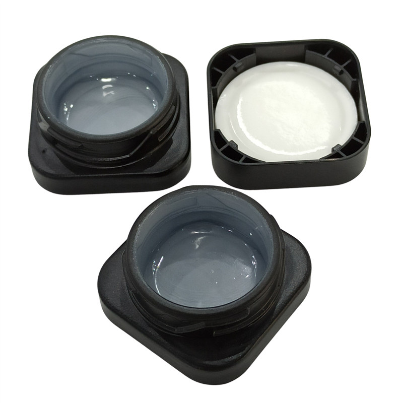 Qube 5ml 9ml Jars Silicone Lid Non Stick Cbd Wax Glass Concentrate Jar Container
