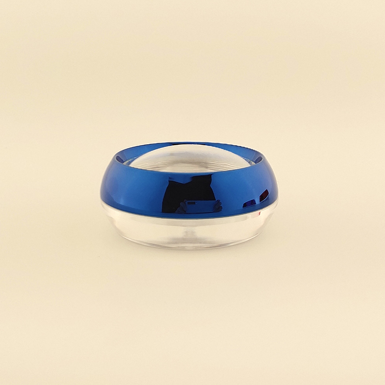 Quick Delivering Gold Stock Powder Jar With Sky Window 30g Silver Makeup Container Jar