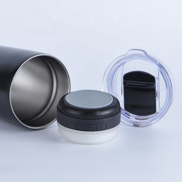 READY TO SHIP Sin Minimo Termo Musical Digital Thermos Drink Bottle Wireless Music Cup With Built in Speaker Bluetooth Tumbler