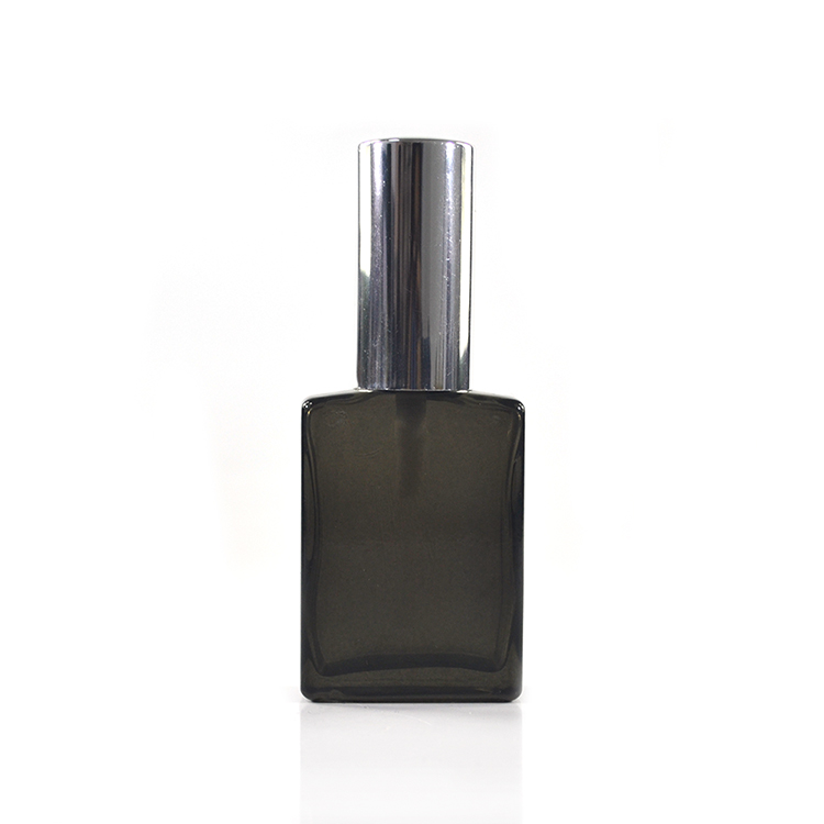 RECTANGLE 1/2 1 2 OZ 15 30 50 ml Black matte REFILLABLE PERFUME GLASS BOTTLE ATOMIZER