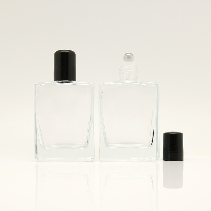 ROM20010 square glass perfume bottle with roller ball