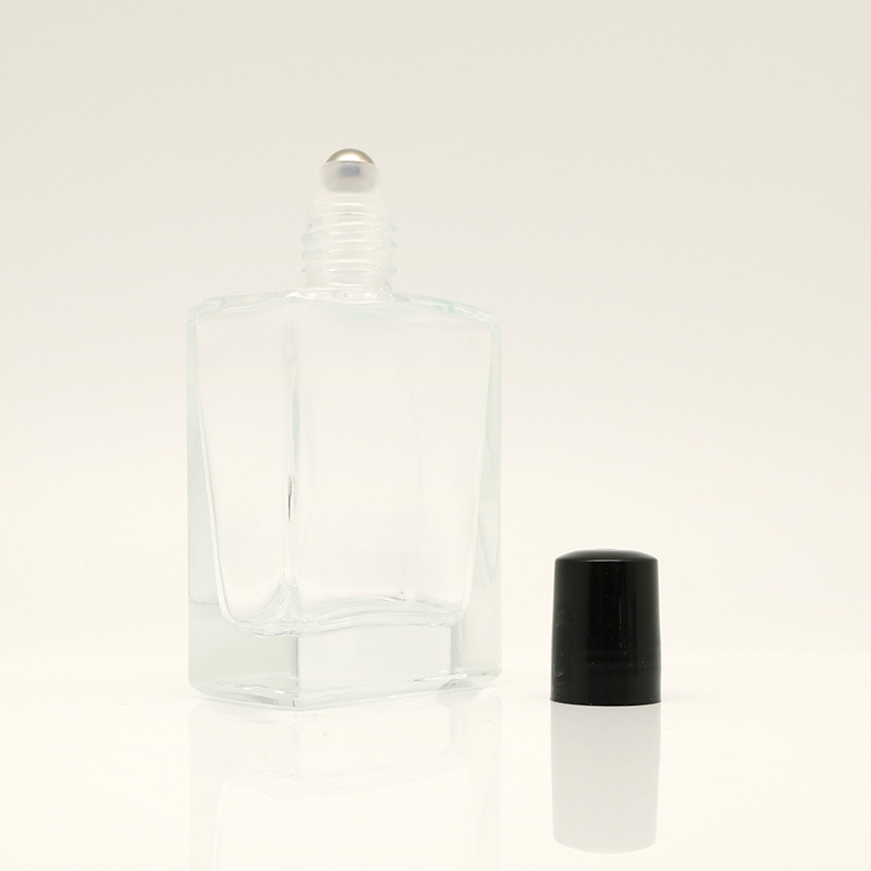 ROM20010 square glass perfume bottle with roller ball