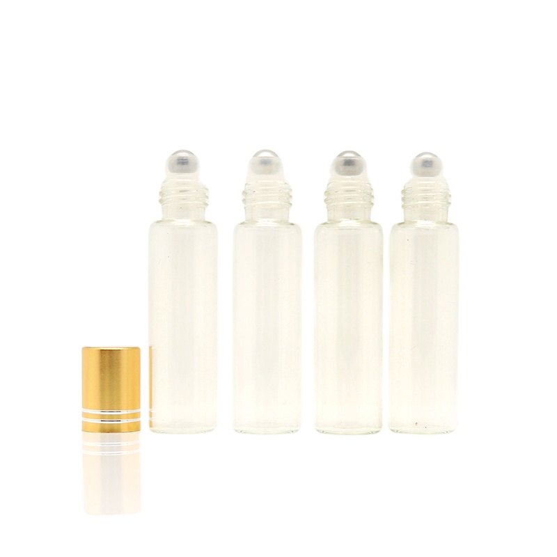 ROT10002 Tube Clear Transparent Small Glass Roller Bottle