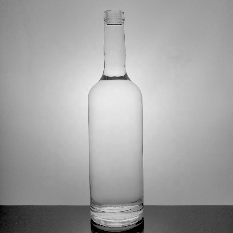RSG Cylindrical Round Shape Bartop 500ml 700ml Tequila T Cork Plate Finish 75cl Gin Heavy Vodka Liquor 750 ml Alcohol Bottle