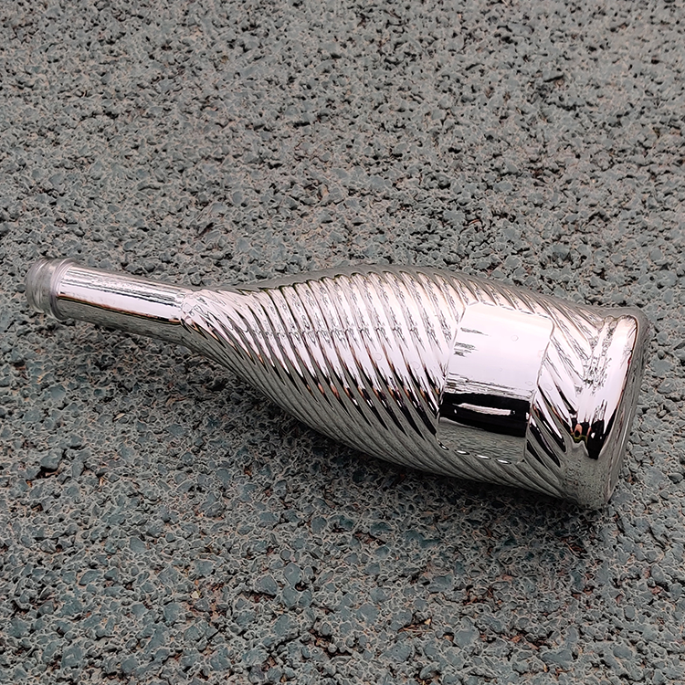 RSG Empty 700ml Spirits Champagne Container Colored High End Electroplated Round Silvered Luxury Liquor 750ml Glass Bottle