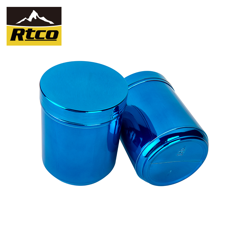 RTCO Chrome Electroplating Plastic Sports Bottle For Nutrition Powder Customized Color