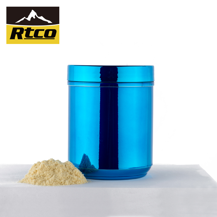 RTCO Chrome Electroplating Plastic Sports Bottle For Nutrition Powder Customized Color