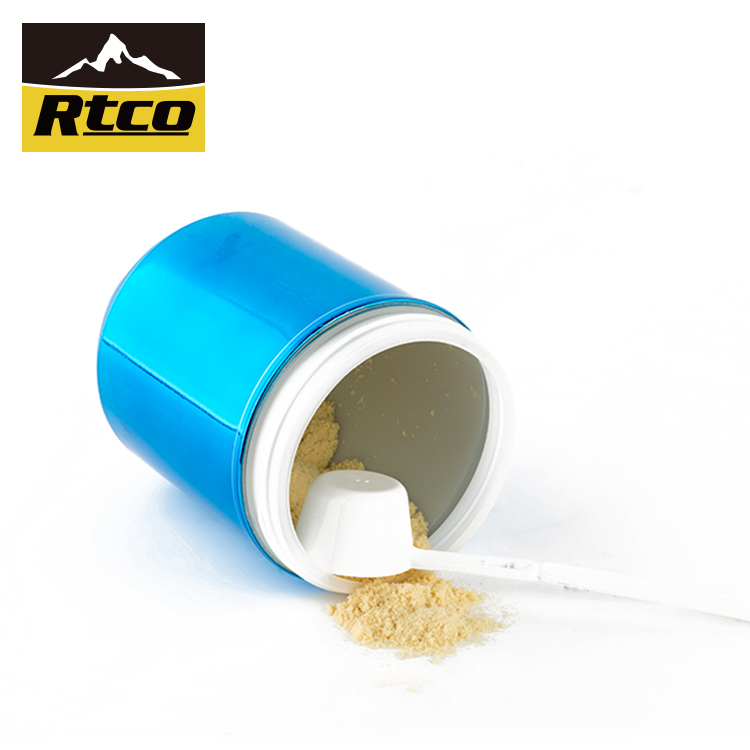 RTCO Chrome Electroplating Plastic Sports Bottle For Nutrition Powder Customized Color