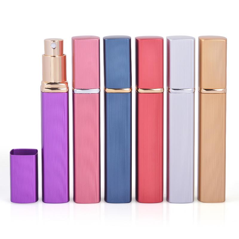 RTCO High Quality Luxury Glass Refillable Vertical Wire Plastic Aluminum 2 Oz 6Ml 10Ml 30 Ml 50Ml Perfume Square Spray Bottle