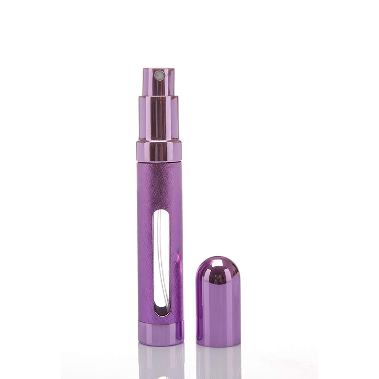 RTCO High Quality Polishing Empty Glass Mini Portable Travel Aluminum Refillable Brushed Round 12Ml 30 Ml Perfume Spray Bottle