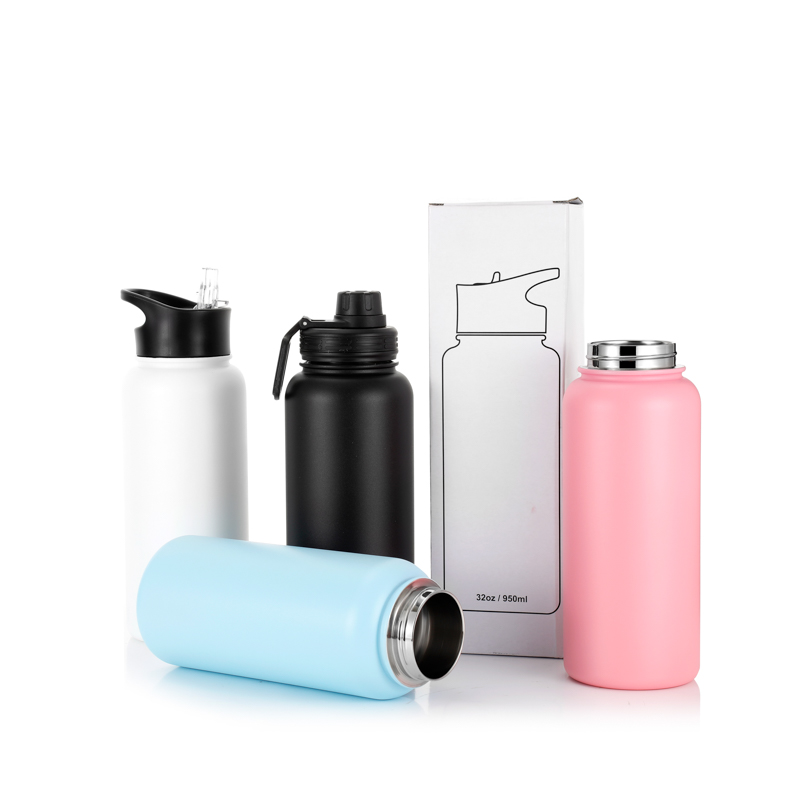 RTS Everich Double Wall Vacuum Insulated Stainless Steel Leak Proof Sports Water Bottle, Wide Mouth with BPA Free Cap