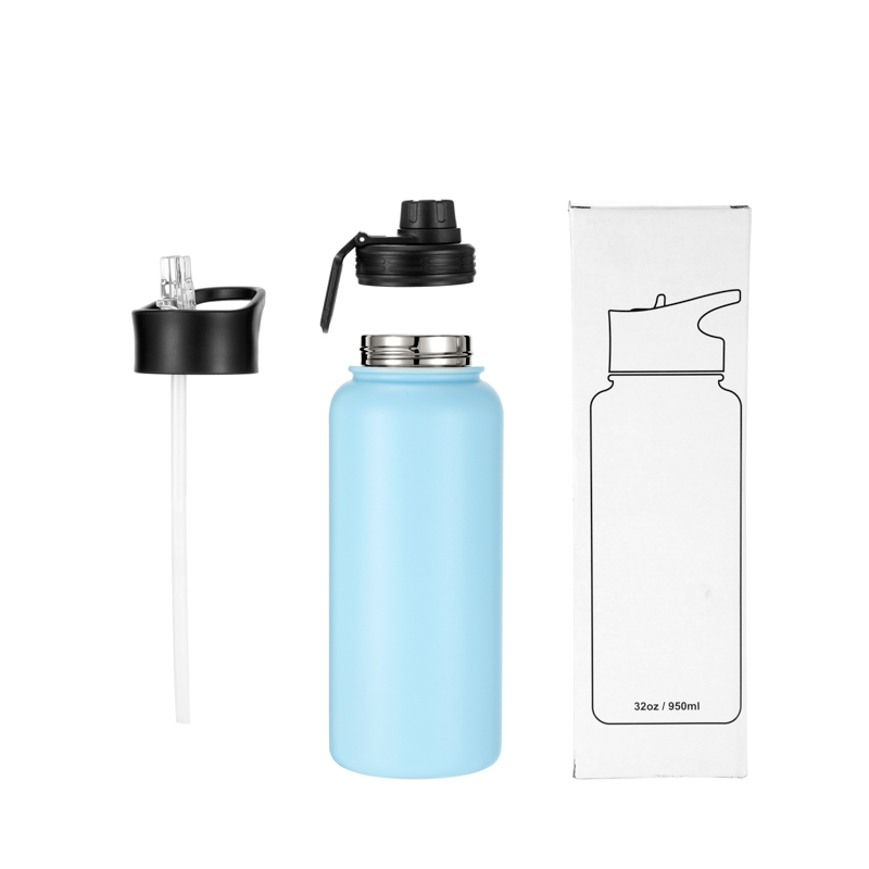 RTS Everich Double Wall Vacuum Insulated Stainless Steel Leak Proof Sports Water Bottle, Wide Mouth with BPA Free Cap