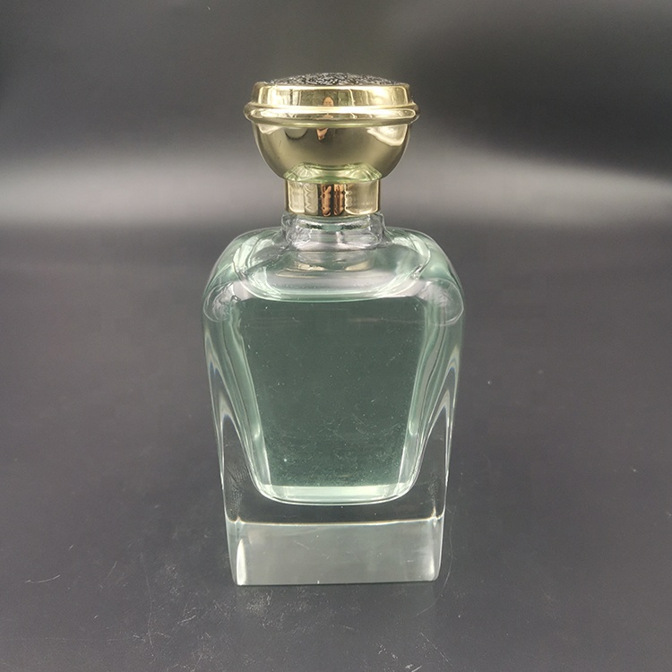 RTS In Stock Sales High-End Gold Plastic Zamac Cap Men Perfume Glass Bottles 100ml glass