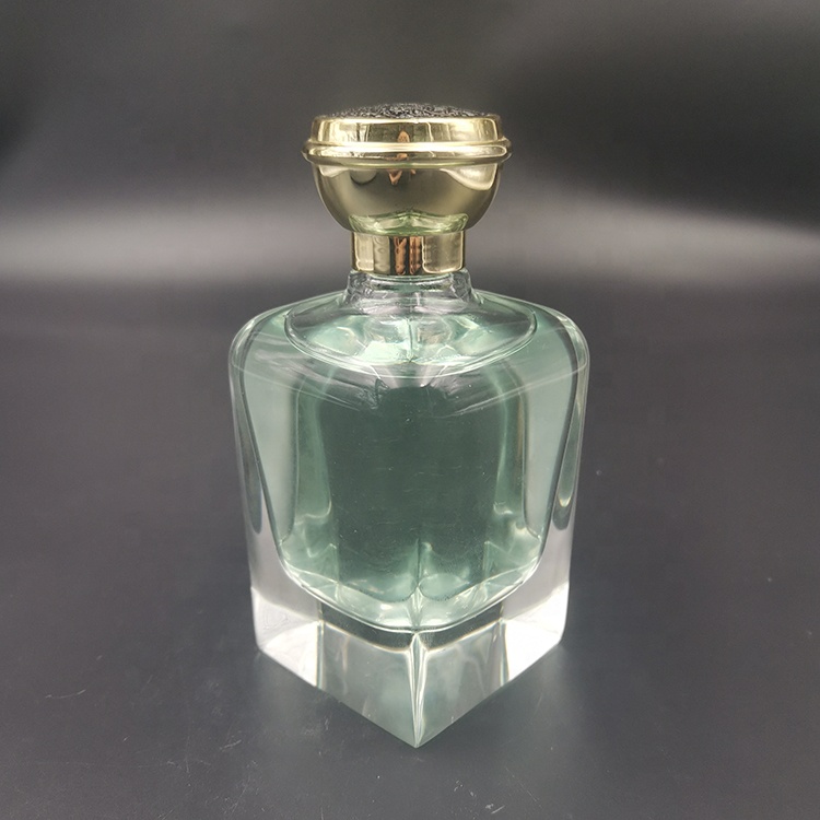 RTS In Stock Sales High-End Gold Plastic Zamac Cap Men Perfume Glass Bottles 100ml glass